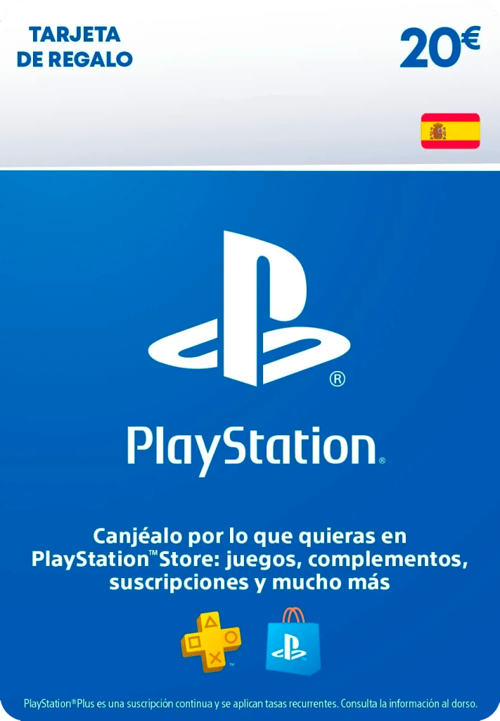 Código PSN PlayStation Gift Card 20 EUR para cuentas de España